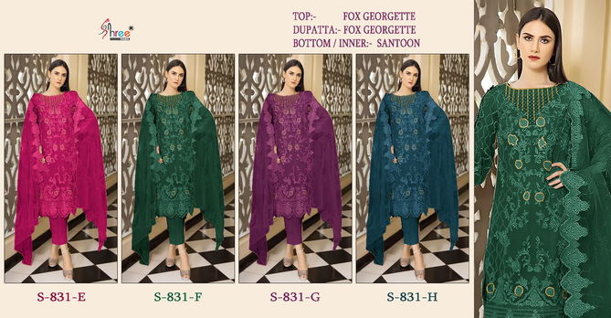  S -831 Shree Fab Georgette Pakistani Suits Catalog